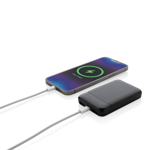 Power bank 5000 mAh, plastik z recyklingu Czarny P322.611 (1)