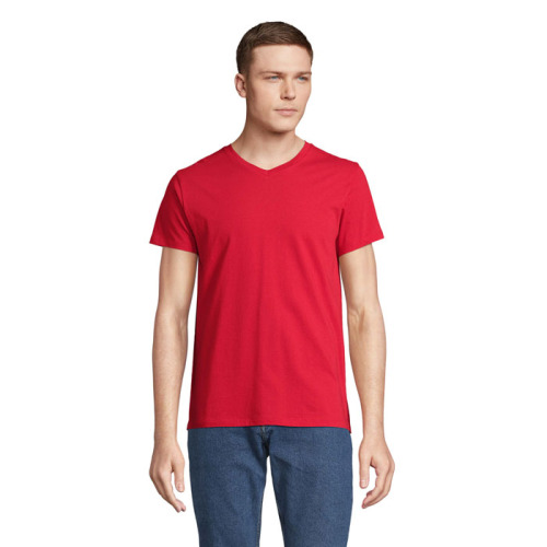REGENT V  V-NECK T-SHIRT Czerwony S04765-RD-XL 