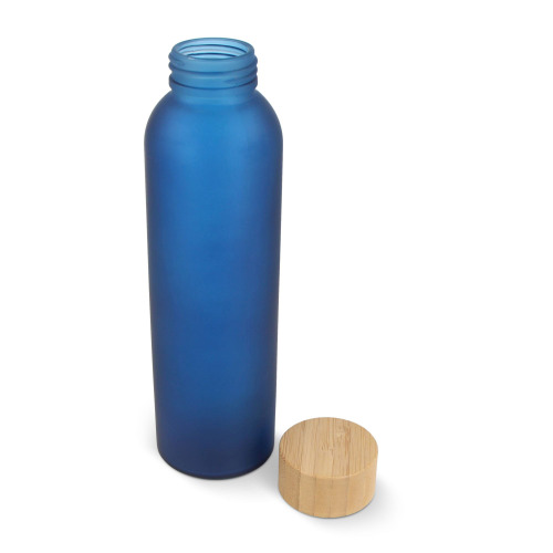 Butelka na wodę ze szkła i bambusa 500 ml Ciemnoniebieski LT98849-N0010 (1)