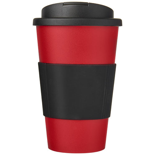 Americano® 350 ml tumbler with grip & spill-proof lid Czerwony 21069616 (2)