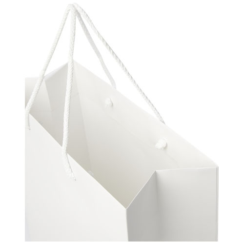 Ręcznie robiona torba z papieru integra z plastikowymi uchwytami – 31 x 12 x 41 cm Biały 1ZB01101 (5)