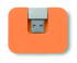 Hub USB 4 porty pomarańczowy MO8930-10 (2) thumbnail