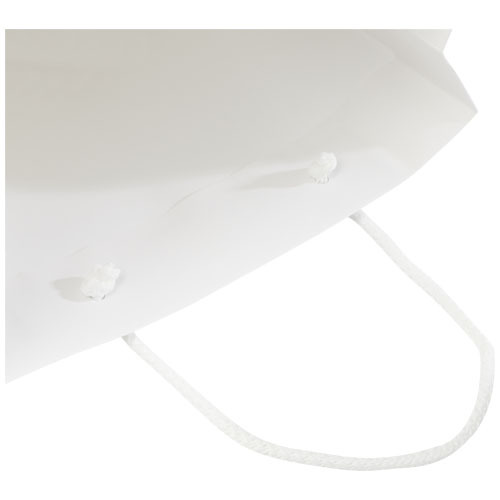 Ręcznie robiona torba z papieru integra z plastikowymi uchwytami – 24 x 9 x 36 cm Biały 1ZB01001 (6)