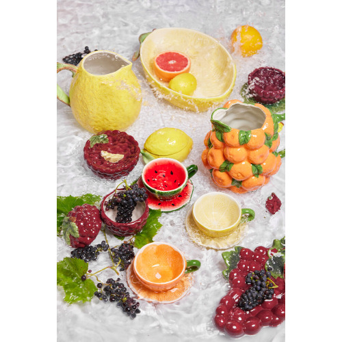 FRUITS UCHWYTY NA PAŁECZKI 4-SZT., ŻÓŁTY/FIOLETOWY/CZERWONY Fioletowy 5228660214-00--00 (4)