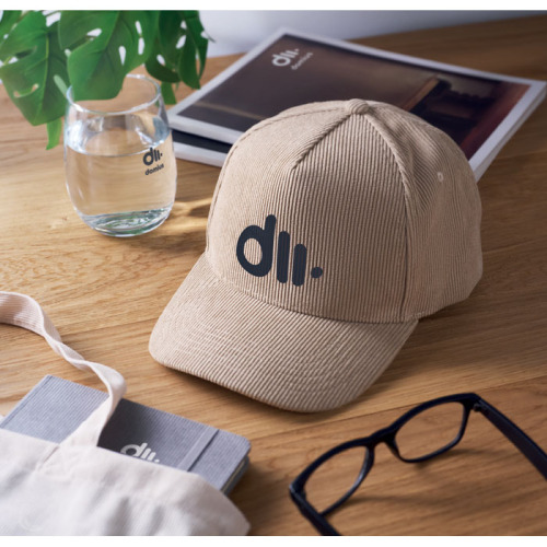 Sztruksowa czapka z daszkiem Bezowy MO2879-13 (3)