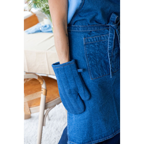 ARON FARTUCH DENIM, NIEBIESKI Niebieski 5018585- (1)