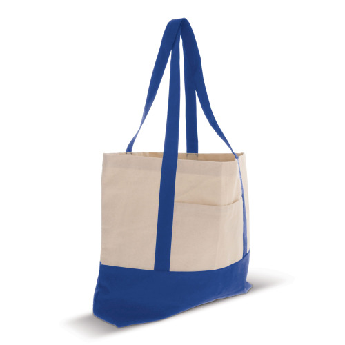Torba plażowa płótno bawełniane OEKO-TEX® 280g/m² 42x10x30cm Niebieski LT95247-N0011 