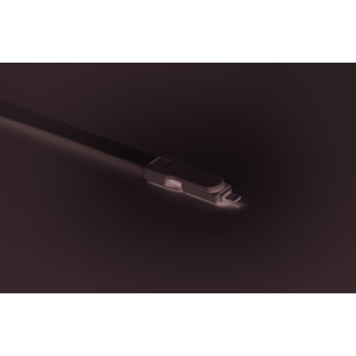 Smycz z kablem 3 w 1 Biały MO9889-06 (5)