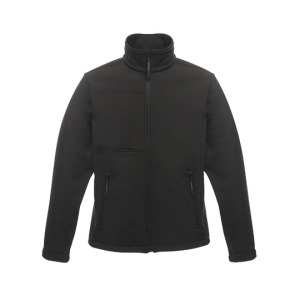 Kurtka Męska Ocieplana Softshell Wodoodporna - Black & Black
