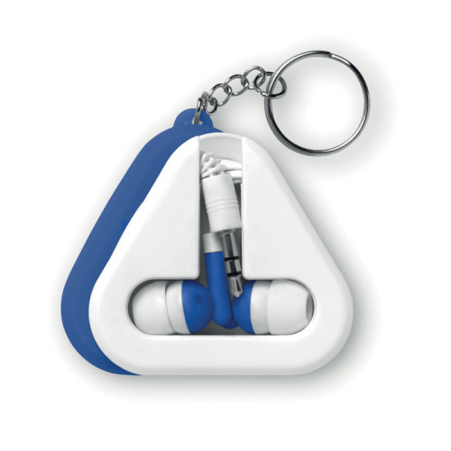 Słuchawki w etui z brelokiem Granatowy MO8908-04 