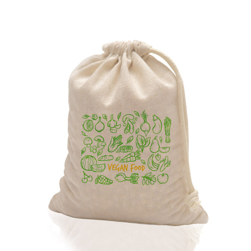 95g 100% Worek bawełniany ściągany sznurkiem / Cottoncord Large Natural IP31100780 (2)