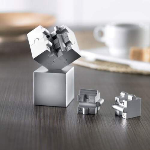Magnetyczne puzzle 3D srebrny mat AR1810-16 (4)