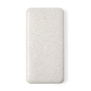 Bezprzewodowy power bank 8000 mAh ze słomy pszenicznej, ładowarka bezprzewodowa 10W