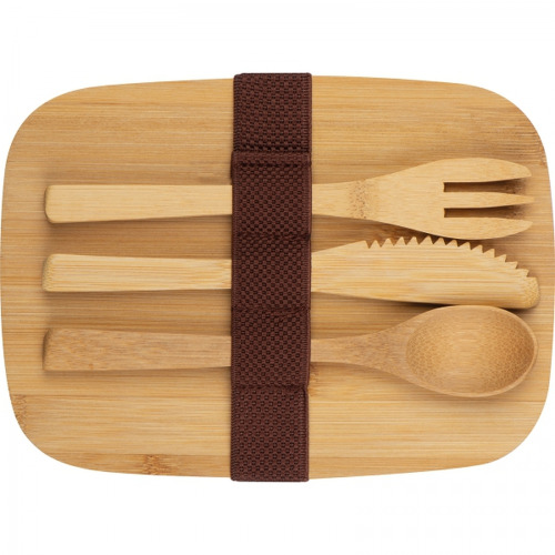 Lunch box ze sztućcami DIEST 1000 ml Beżowy 231313 (10)