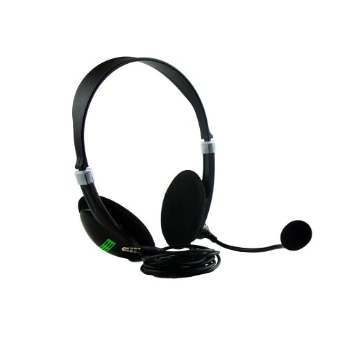 Zestaw słuchawkowy: słuchawki nauszne z mikrofonem czarny V0169-03 (1)