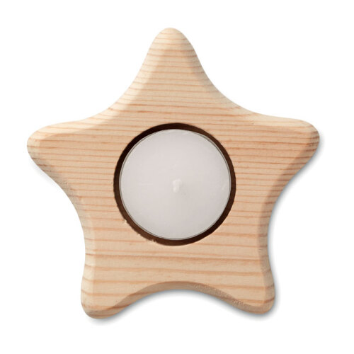 Świecznik gwiazda drewna CX1445-40 