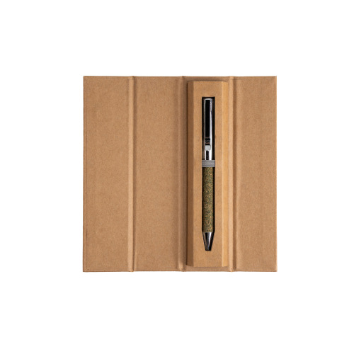 Długopis ekologiczny w kartonowym etui / Thevertia Srebrny IP13153890 (3)