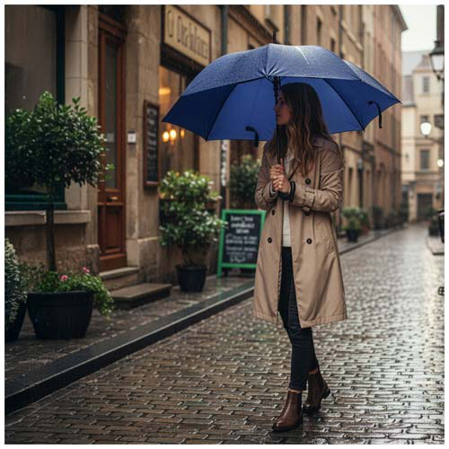 Parasol Citizen Green Libeccio 24" wykonany z użyciem materiałów z recyklingu, wiatroodporny Niebieski 1PZ06352 (2)