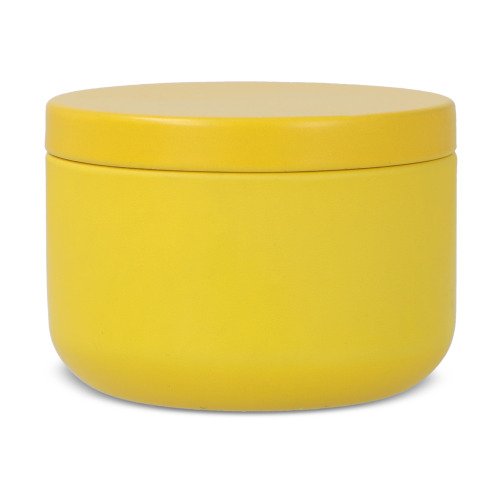 Bezzapachowa świeca roślinna Asana w puszce z recyklingu żółty LT90743-N0041 (1)