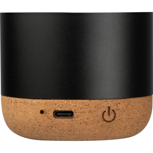 Głośnik bluetooth z aluminium z recyklingu BREST Czarny 424203 (1)
