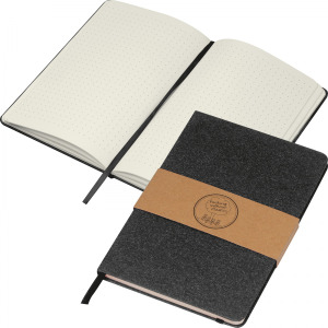 Notatnik A5 w kropki z papieru z recyklingu AGNESE Czarny