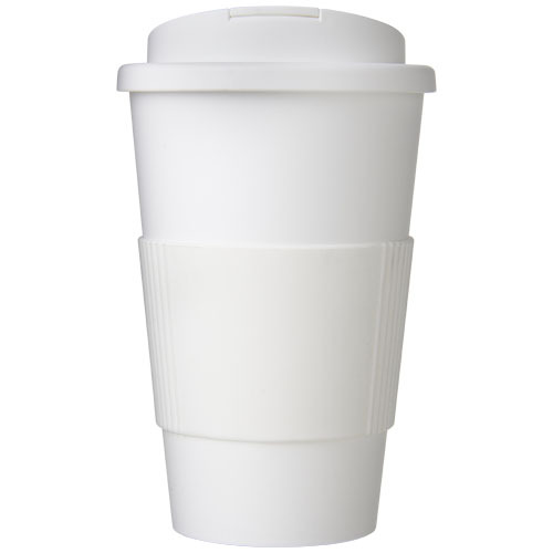 Americano® 350 ml tumbler with grip & spill-proof lid Biały 21069603 (2)
