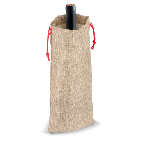 Torebka na wino w stylu juty 14 x 34 cm Naturalny LT90277-N0094 (1)