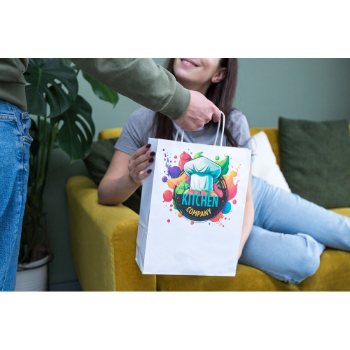 Torba papierowa A4 | Dialla B Biały V0004-02 (1)