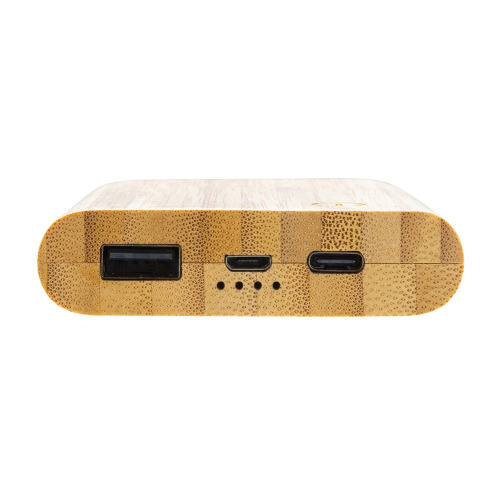 Bambusowy power bank 5000 mAh Brązowy P322.259 (4)