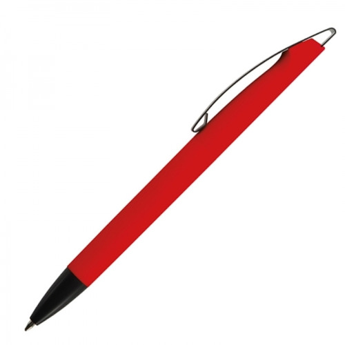 Długopis plastikowy soft touch BRESCIA Czerwony 009905 (3)