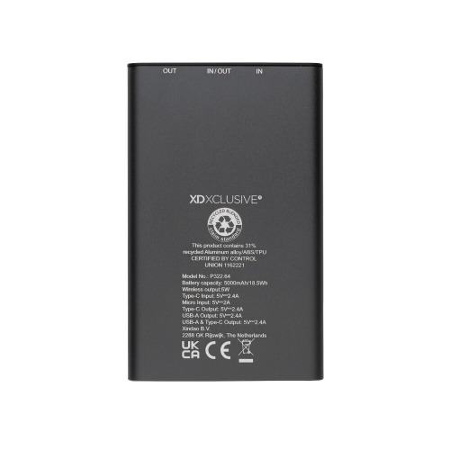 Bezprzewodowy power bank 5000 mAh Terra Szary P322.642 (6)