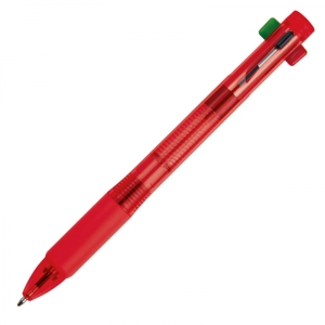 Długopis plastikowy 4w1 NEAPEL czerwony