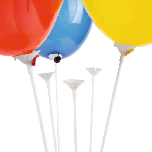 Patyczki do balonów z zamknięciami Biały EV-PG 