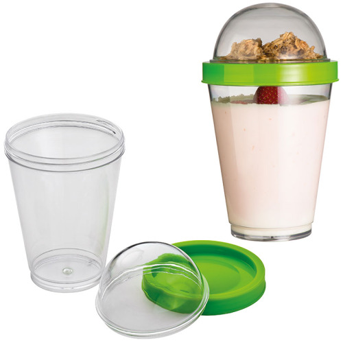 Kubek na jogurt plastikowy MODENA Jasnozielony 288029 