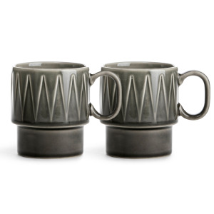 Sagaform Coffee & More Kubek do kawy 2 szt. 250 ml Ciemnoszary