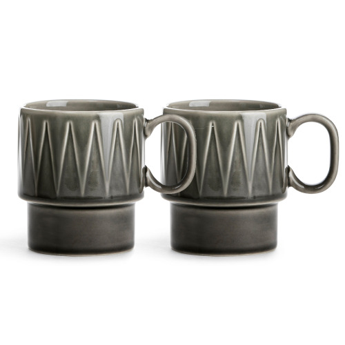 Sagaform Coffee & More Kubek do kawy 2 szt. 250 ml Ciemnoszary LT52207-N0060 