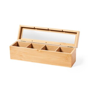 Bambusowe pudełko na herbatę jasnobrązowy
