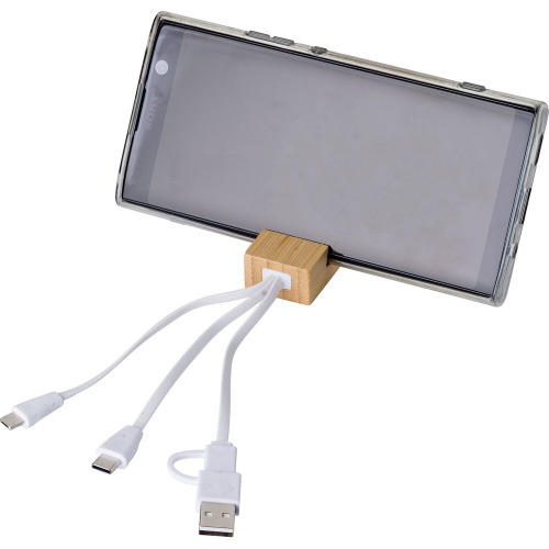 Kabel do ładowania, stojak na telefon Brązowy V1690-16 (3)