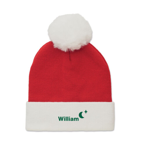 Świąteczna czapka z dzianiny czerwony CX1528-05 (2)