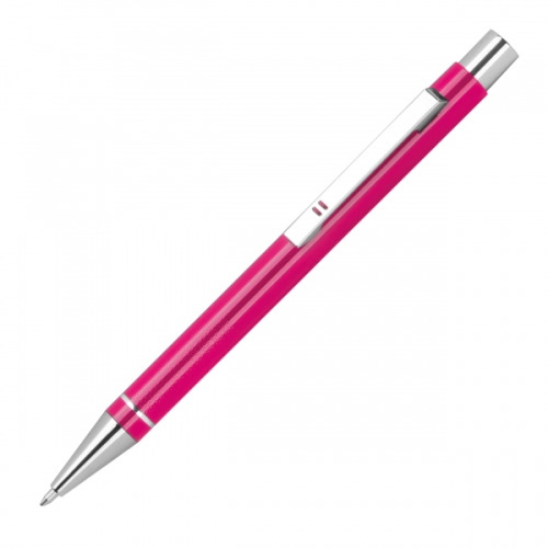 Metalowy długopis półżelowy Almeira różowy 374111 (4)
