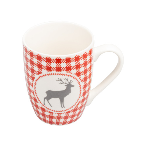 Zestaw 2 świątecznych kubków porcelanowych 300 ml ANKARA Wielokolorowy 2536mc (2)
