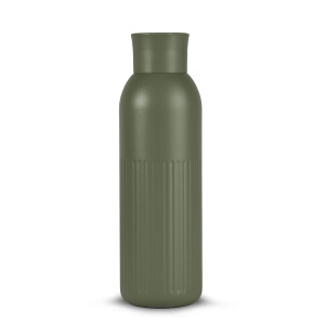 Sagaform Tekla Push stalowa butelka z zakrętką (z recyklingu) 500 ml Dried Green