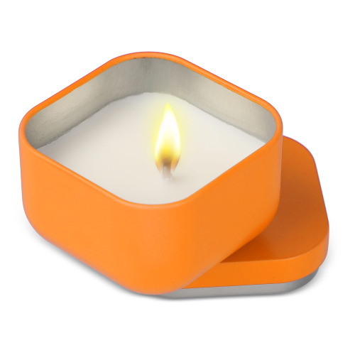Świeca zapachowa Ananda na bazie roślin w puszce z recyklingu Pomarańczowy LT90744-N0026 (3)