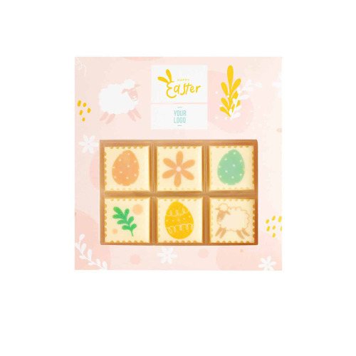 Praliny z Nadrukiem Chocostamp 6 Sztuk Wielokolorowy S0323E 