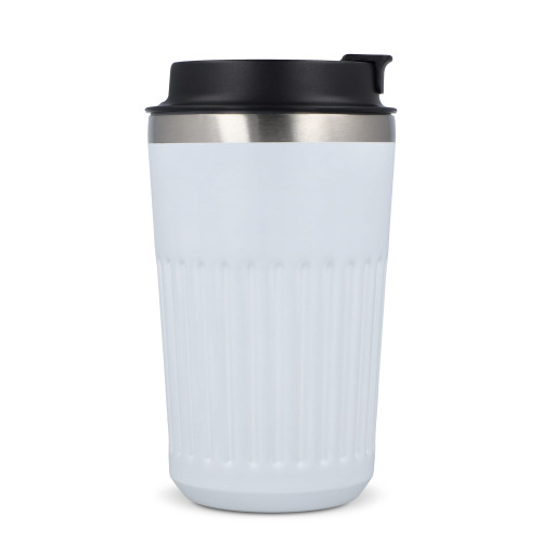 Termos na kawę ze stali nierdzewnej pochodzącej z recyklingu, 400 ml Biały LT98698-N0001 (2)
