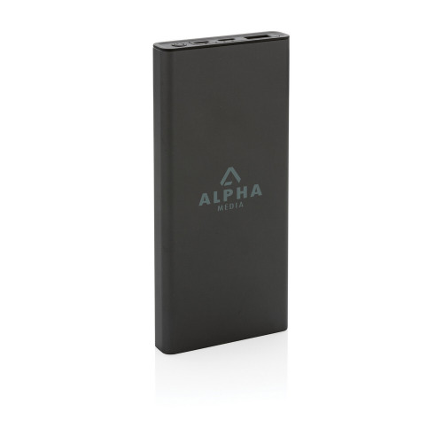 Szybki power bank 10000 mAh Terra, aluminium z recyklingu Szary P322.692 (5)
