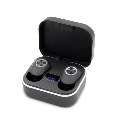 Bezprzewodowe słuchawki douszne | Graham Czarny V0192-03 (6)