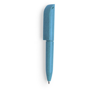 Mini długopis z włókien słomy pszenicznej niebieski