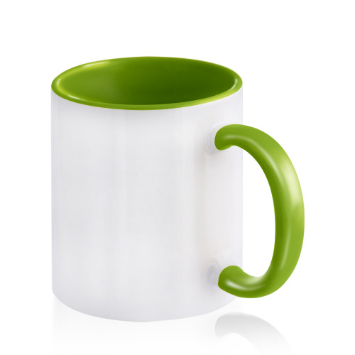 2-kolorowy kubek ceramiczny pod sublimację, 325 ml Jasnozielony IP37024843 