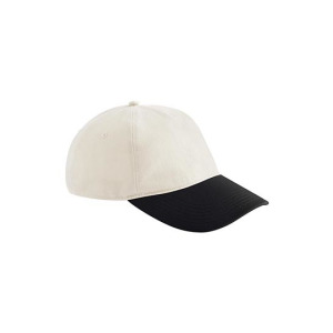 Czapka Niestrukturyzowana 5 Panelowa Bawełniana Twill - Natural & Black